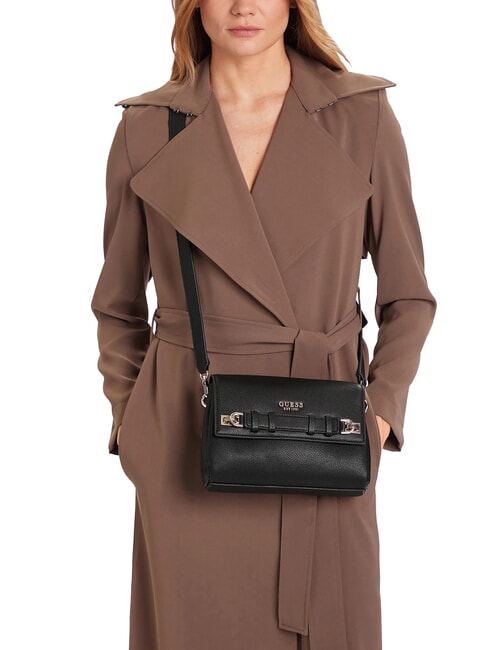 GREGORIA Bolso de hombro con solapa NEGRO - Bolsos Mujer