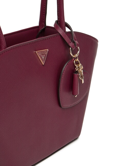 BOLENA Bolso de hombro con charm de coraz&oacute;n vino - Bolsos Mujer