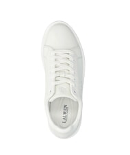 RALPH LAUREN AINSLEY Zapatillas de piel con logo cosido blanco suave - Zapatos Mujer - 4