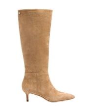 RALPH LAUREN MCKAY Botas altas de piel ante con tacón bajo - Zapatos Mujer