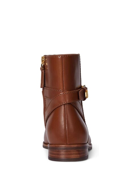 BROOKE 2 Botines bajos de piel con hebilla lauren tan1 - Zapatos Mujer