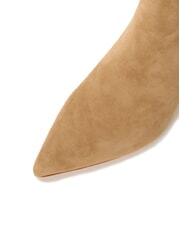 RALPH LAUREN MCKAY Botines de piel de ante con tacón bajo camello - Zapatos Mujer - 4