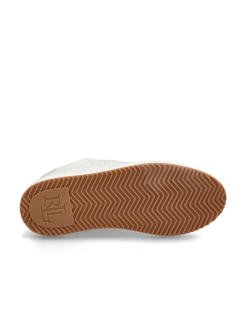 AINSLEY Zapatillas de piel con logo cosido blanco suave - Zapatos Mujer