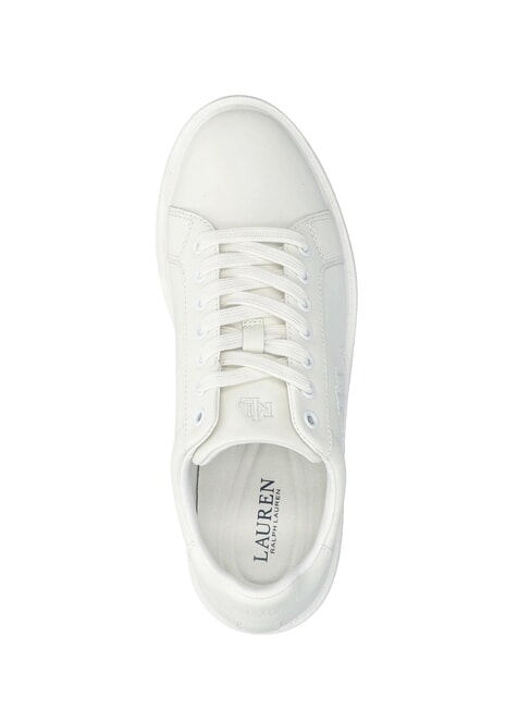 AINSLEY Zapatillas de piel con logo cosido blanco suave - Zapatos Mujer