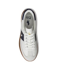 RALPH LAUREN HERITAGE AERA Zapatillas de cuero blanco roto/azul marino - Zapatos Hombre - 4