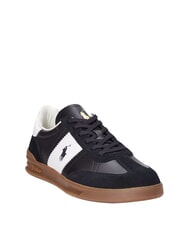 RALPH LAUREN HERITAGE AERA Zapatillas de cuero blanco negro - Zapatos Hombre - 3