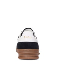 RALPH LAUREN HERITAGE AERA Zapatillas de cuero blanco negro - Zapatos Hombre - 5