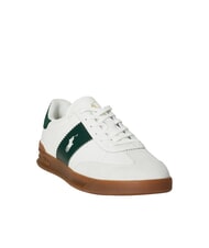 RALPH LAUREN HERITAGE AERA Zapatillas de cuero blanco roto/bosque - Zapatos Hombre - 3