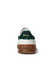 RALPH LAUREN HERITAGE AERA Zapatillas de cuero blanco roto/bosque - Zapatos Hombre - 5