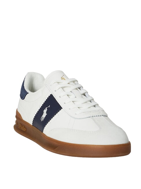 HERITAGE AERA Zapatillas de cuero blanco roto/azul marino - Zapatos Hombre