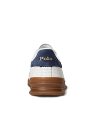 RALPH LAUREN HERITAGE AERA Zapatillas de cuero blanco roto/azul marino - Zapatos Hombre - 5