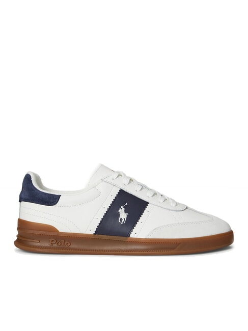 HERITAGE AERA Zapatillas de cuero blanco roto/azul marino - Zapatos Hombre