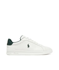 RALPH LAUREN HERITAGE COURT 2 Zapatillas de cuero blanco lavado de cubierta/bosque - Zapatos Hombre - 2
