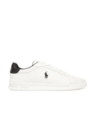 RALPH LAUREN HERITAGE COURT 2 Zapatillas de cuero lavado de cubierta blanco/negro - Zapatos Hombre - 2