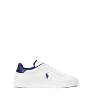 RALPH LAUREN HERITAGE COURT 2 Zapatillas de cuero lavado de cubierta blanco/azul marino - Zapatos Hombre - 2