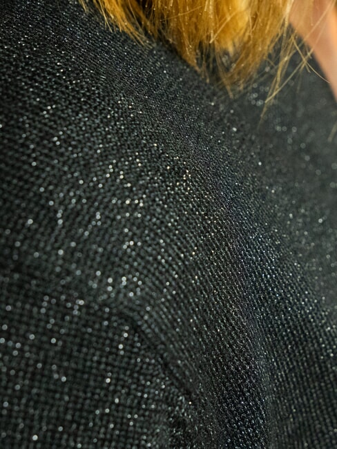 PEACEFUL Cárdigan de lúrex con botones negro - Suéteres de mujer