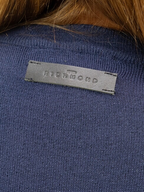 PARANA Cárdigan de cuello redondo de lúrex azul - Suéteres de mujer