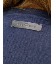 JOHN RICHMOND PARANA Cárdigan de cuello redondo de lúrex azul - Suéteres de mujer - 4