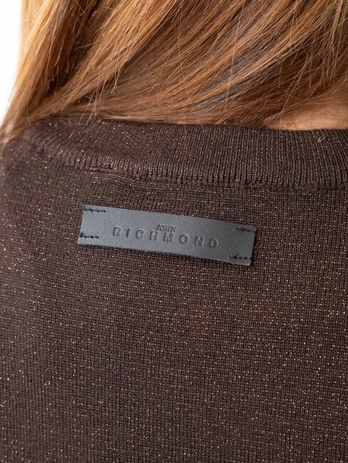 PARANA Cárdigan de cuello redondo de lúrex oscuro - Suéteres de mujer