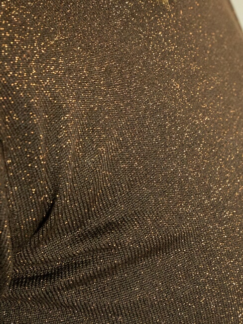 PARANA Cárdigan de cuello redondo de lúrex oscuro - Suéteres de mujer