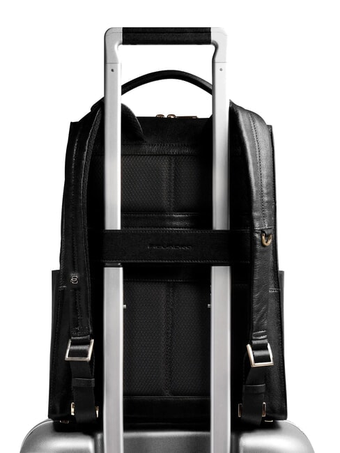 W140 Mochila de cuero para mujer para port&aacute;til de 14" negro - Mochilas para port&aacute;til