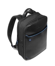 PIQUADRO BLUE SQUARE Mochila para portátil de 14", en piel negro - Mochilas para portátil - 3