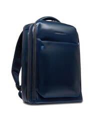 PIQUADRO BLUE SQUARE Mochila de cuero Fast-Check para portátil de 15,6" - Mochilas para portátil