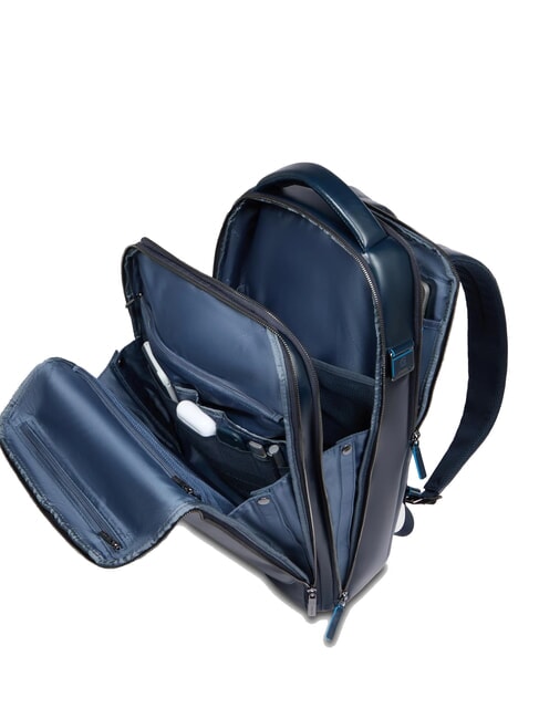 BLUE SQUARE Mochila de cuero Fast-Check para portátil de 15,6" azul - Mochilas para portátil