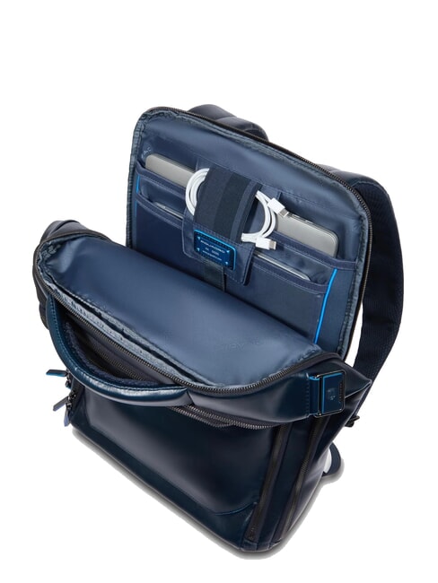 BLUE SQUARE Mochila de cuero Fast-Check para portátil de 15,6" azul - Mochilas para portátil