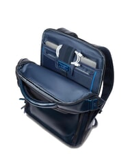 PIQUADRO BLUE SQUARE Mochila de cuero Fast-Check para portátil de 15,6" azul - Mochilas para portátil - 7