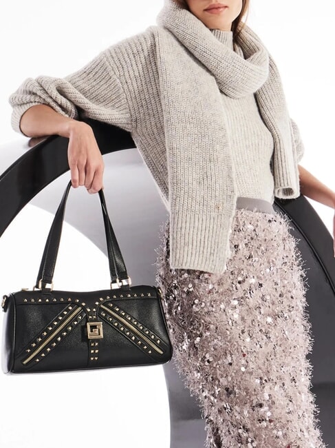 EMMA Bolso de hombro con tachuelas NEGRO - Bolsos Mujer