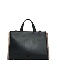 GAUD&Igrave; EMILY FUR Bolso de mano con bandolera negro/gris topo - Bolsos Mujer - 3