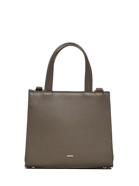 ADA VELUR S Bolso pequeño con inserciones de terciopelo gris pardo - Bolsos Mujer