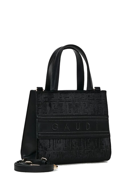 ADA VELUR S Bolso pequeño con inserciones de terciopelo NEGRO - Bolsos Mujer