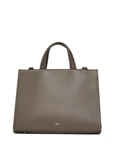 ADA VELUR L Bolso con inserciones de terciopelo gris pardo - Bolsos Mujer