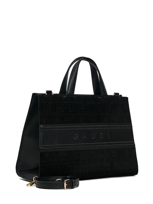 ADA VELUR L Bolso con inserciones de terciopelo NEGRO - Bolsos Mujer