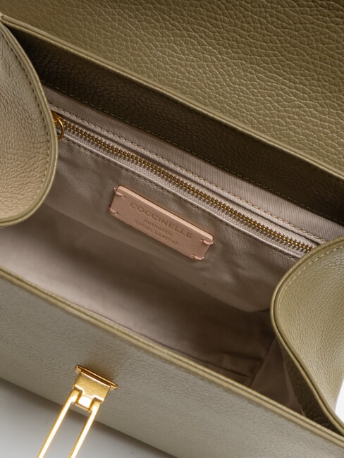 MARVIN Bolso de piel con bandolera verde laurel - Bolsos Mujer