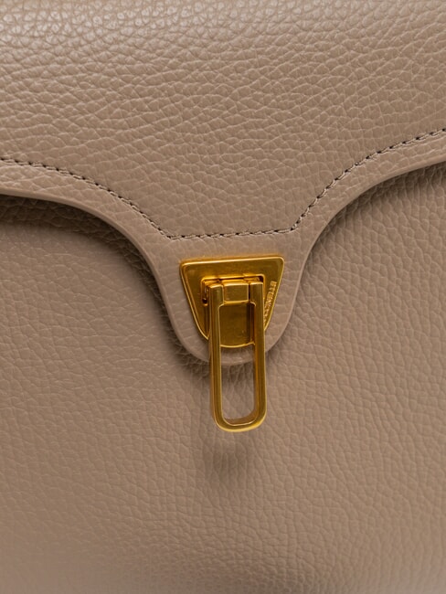 MARVIN Bolso de piel con bandolera topo cálido - Bolsos Mujer