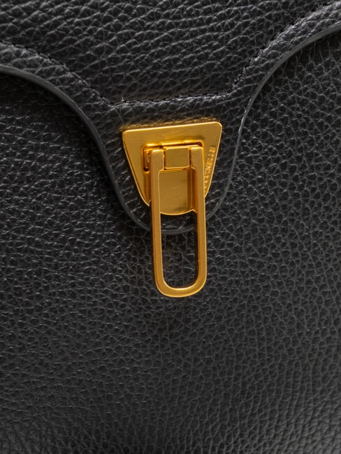 MARVIN Bolso de piel con bandolera negro - Bolsos Mujer