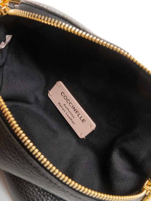 LILY Mini bolso bandolera de piel negro - Bolsos Mujer