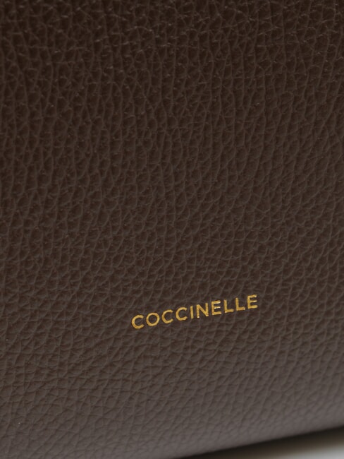 KLICHE Bolso de piel con bandolera fondant marr&oacute;n - Bolsos Mujer