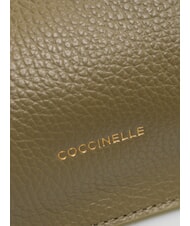 COCCINELLE HYLE Bolso bandolera pequeño de piel plano verde laurel - Bolsos Mujer - 5