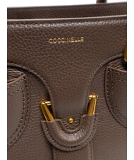 COCCINELLE YORK Bolso de piel con hebilla fondant marrón - Bolsos Mujer - 5