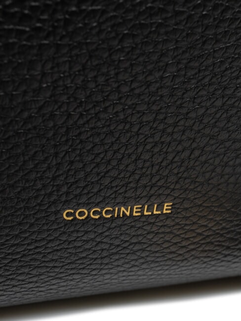 RHEA Bolso bandolera de piel con bandolera negro - Bolsos Mujer