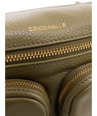 COCCINELLE HYLE Bolso pequeño de piel de doble uso verde laurel - Bolsos Mujer - 5