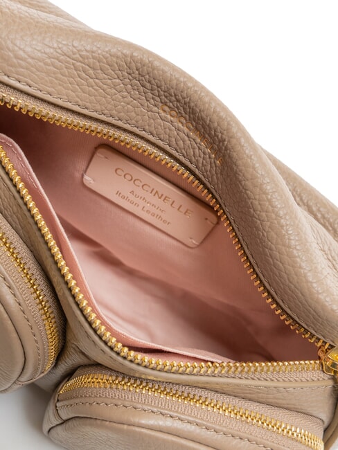 HYLE Bolso pequeño de piel de doble uso topo cálido - Bolsos Mujer