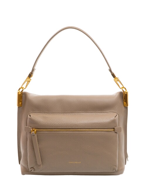 HYLE Bolso mediano de piel de doble función topo cálido - Bolsos Mujer