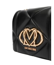 LOVE MOSCHINO EMBOSSED Mini bolso de hombro negro - Bolsos Mujer - 4