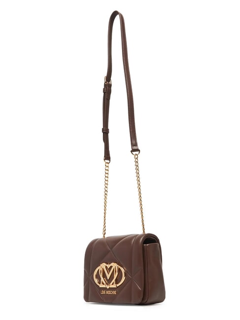 EMBOSSED Mini bolso de hombro chocolate - Bolsos Mujer
