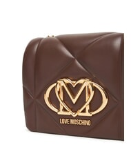 LOVE MOSCHINO EMBOSSED Mini bolso de hombro chocolate - Bolsos Mujer - 4